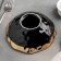 Ceramic SALATOR "Yin and Yang", 450 ml, D = 15 cm, black color