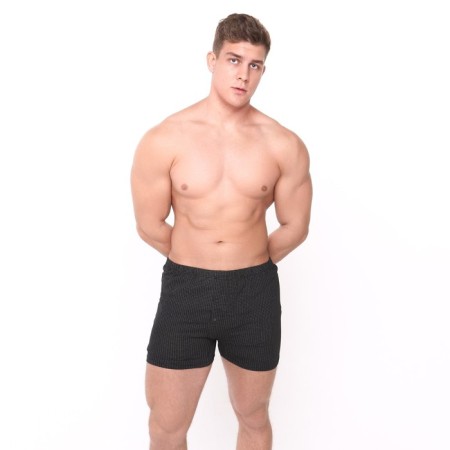 Free men's panties with button, black/squares, size 52-1