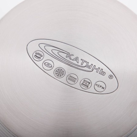 Elis pan, 1.8 l, d = 16 cm, glass cover, capsule bottom, chrome color-4