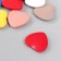 Acrylic beads "ribbed hearts" set 10 pcs mix 0.6x2.4x2.2 cm