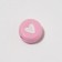 Acrylic bead "heart", 7 × 4 mm, (set 10 g), white-pink color