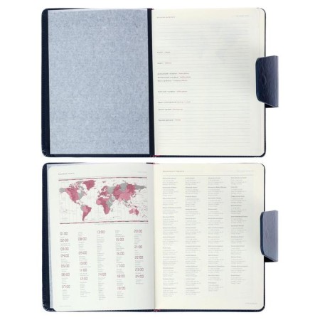Deliciper of Leduced A5, 160 Prestige sheets, Cover Artificial leather, valve, Blue-3