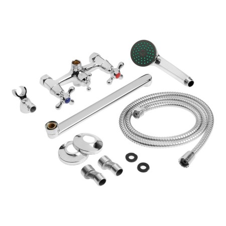 Bath mixer Zein ZC2051, pour 30 cm, boux bracelet 1/2 ", shower set, chrome-10