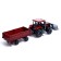 Tractor inertial "Farmer" with trailer and interchangeable buckets, burgundy color