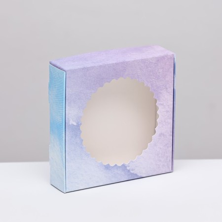 Box the team with the window, "Heavenly", 11.5 x 11.5 x 3 cm