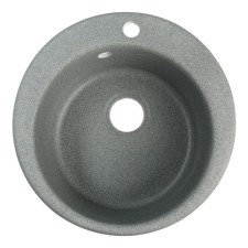 Curler for a kitchen made of stone Zein 50/Q8, D = 467 mm, round, overflow, dark gray color