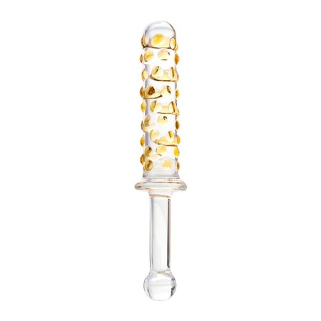 Sexus Glass bilateral phallimitator, glass, transparent, 25 cm-1