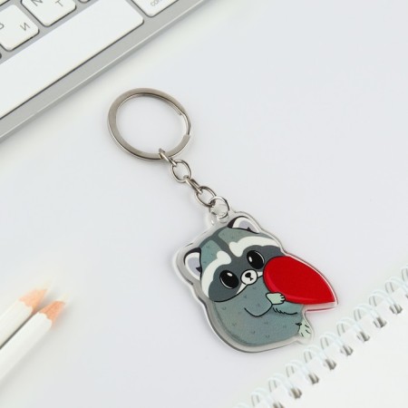 Key keychain 2 pcs "Raccoon"-9