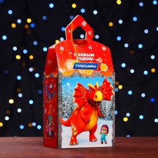 Подарочная коробка  "Турбозавры", Замок малый , 14,5 х 8,5 х 25,5 см