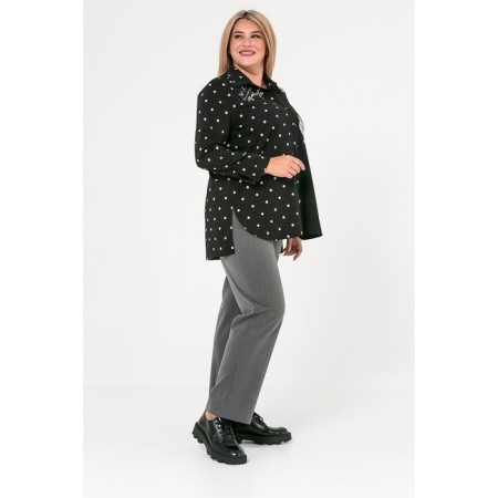 Female shirt, size 52, black color-3