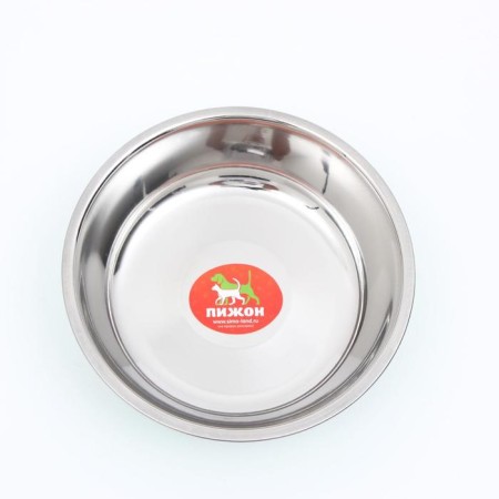 The bowl is round with a non -slip base and print, 450 ml, green-2
