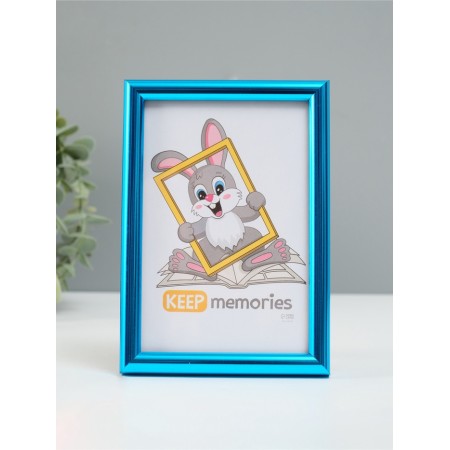 Photo frame Plastic "Rainbow" 10x15 cm, blue metallic-4