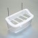 Bird feeder is the internal transparent with a separator 11.7 x 5.5 x 6.3 cm