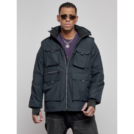 Luy jacket transformer male winter, size 52, dark blue color-8