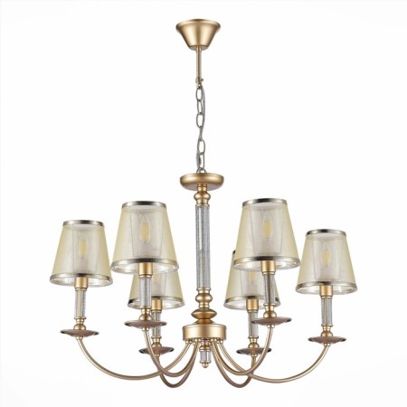 Suspended EVOLUCE lamp. Sle1115-203-06. Vinci. 6x60 watts, E14, 70x70x52 cm, color pink gold-2