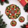 Set "Golden Horseshoe", a stand for hot and 2 cup holder, D-20.5 cm