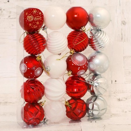 Set of balls plastic D-6 cm, 20 pcs "straw" mix-1