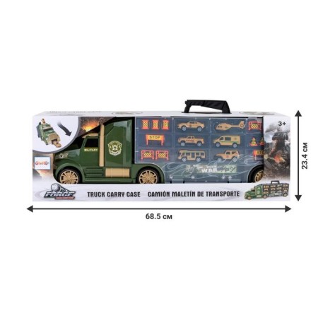 Auto -Vorot Case Givito Militari, with cars, with tunnel, green color, 64 cm-6