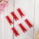 Set of decorative mini-trumpers "needlework" 18 pcs, red