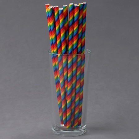 The pipe for the cocktail "Rainbow", a set of 12 pcs.-2