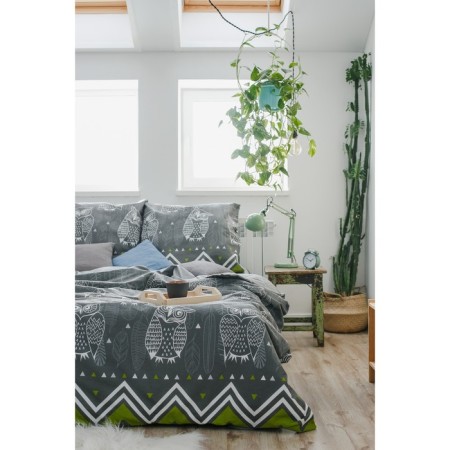 Bed linen "Ethel" 2 joint venture owls (view 1) 175 x 215 cm, 200 x 220 cm, 70 x 70 - 2 pcs-10