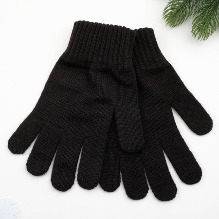 Male gloves, black color, size 22-1