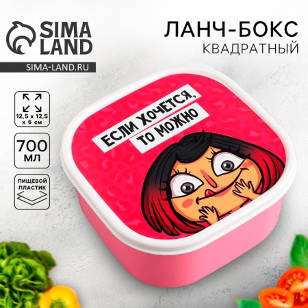 Lunch box “if you want, then you can”, 700 ml