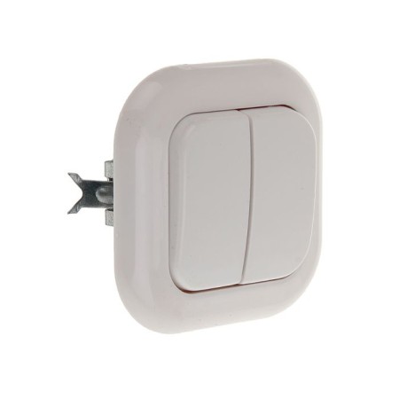 Kuntsevo switch Valentina 7647, 10 A, 2 keys, hidden, white