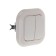 Kuntsevo switch Valentina 7647, 10 A, 2 keys, hidden, white