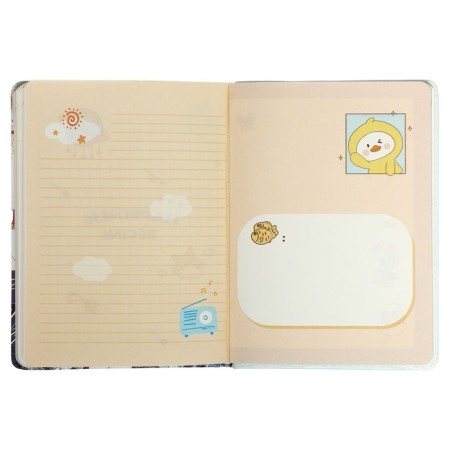 Gift notebook, A6, 100 sheets, a colored block, with a curly knife on a magnet, "anime", mix-7