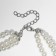 The necklace "Pearls", beads No. 6, milk color in silver, 38 cm