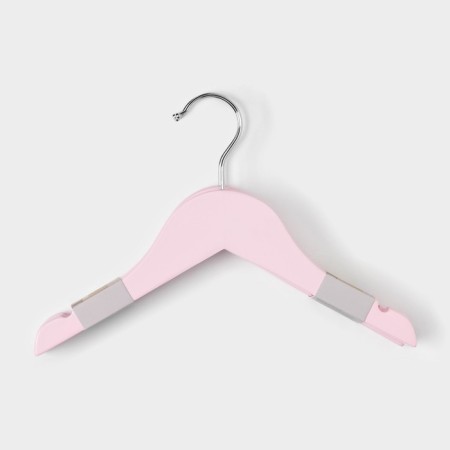 Shoulders - LadoM hangers, 3 pcs, children, 27 × 18 cm, pink color-4
