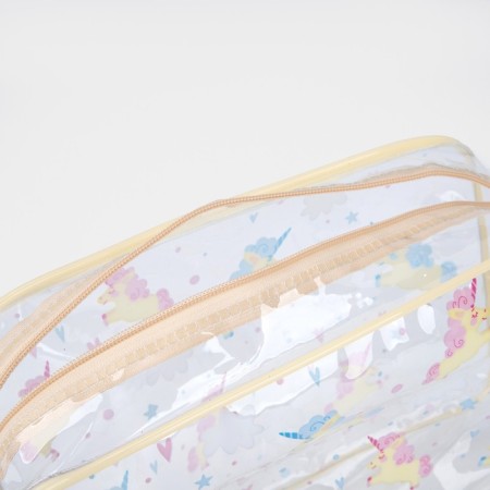 Lightning cosmetic bag, beige color-2