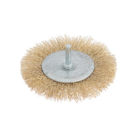 Metal brush for a tundra drill, with a hairpin, flat, 100 mm