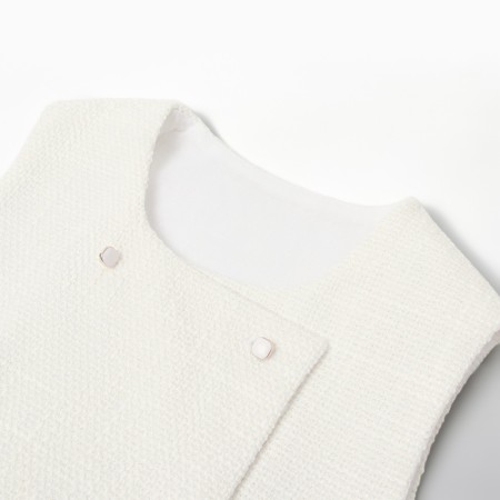 WHITE for Girls, Minaku: Party Dress, white color, height 128 cm-11