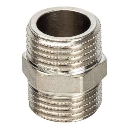 NIPPEL STUT SFT-0004-001212, 1/2 ", external/external thread, nickelled brass-1