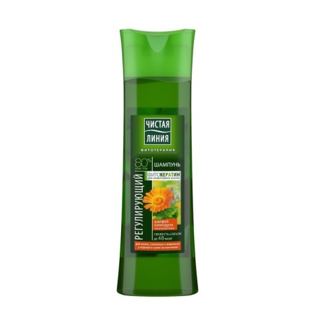 Hair shampoo clean line “regulatory”, freshness and volume, 400 ml-5