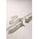Set 2 objects: earrings, an “shine” necklace, white color in silver, 45 cm
