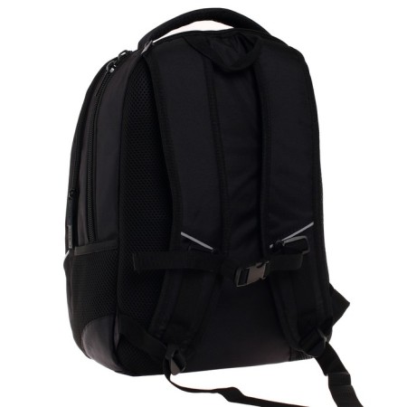 School backpack 42 x 30 x 20 cm, ergonomic back, Hatber sreet "Cosmos", black NRK_75071-1