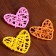 Decor for creativity from the vine "Heart" set of 3 pcs., Size 1 pc. - 6.5 × 6 cm, color mix