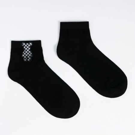 Women's socks "Bear in the cage" A. Nzhvip1301-04, black color, river 36-40-1