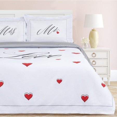 Bed linen "Ethel" 2 joint venture mr & mrs 175*215 cm, 200*215 cm, 50*70+4 cm - 2 pcs-2