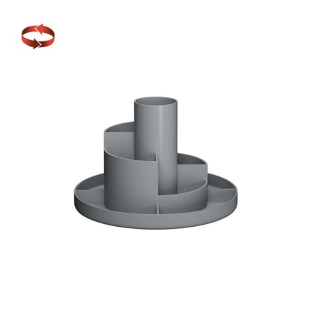 Organizer stand for the office of the Chancellerykhkrausphere, Classic, rotating, plastic gray