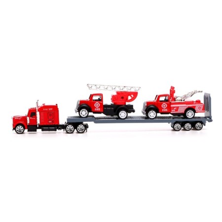 Metal truck "Fire Service", inertial, with 2 machines-1
