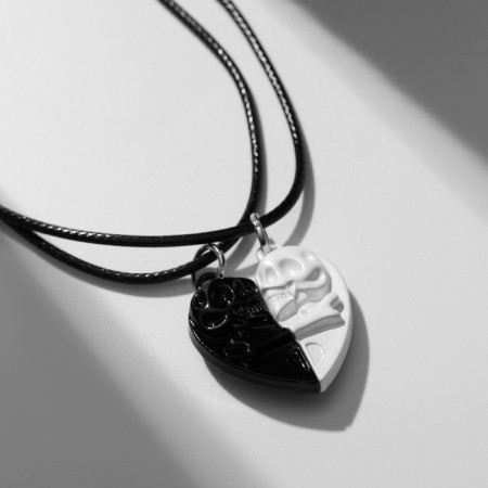 Yin Yang, skeletons, black and white, 43 cm