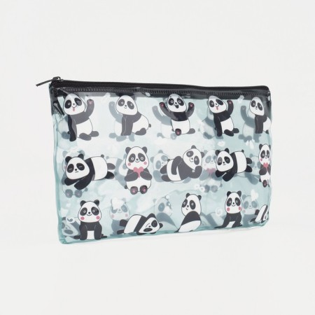 Cosmetic bag with lightning, blue/black color