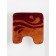 A set of bathroom mats "Simon", 2 pcs: 50 x 80 cm, 55 x 55 cm, terracotta color