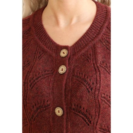Cardigan female, size 44, burgundy color-4
