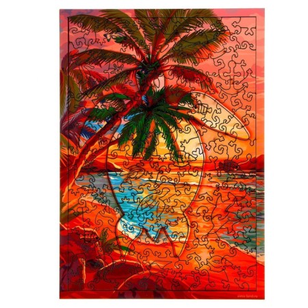 Puzzles wooden figured "Sunset at sea", 168 elements-5
