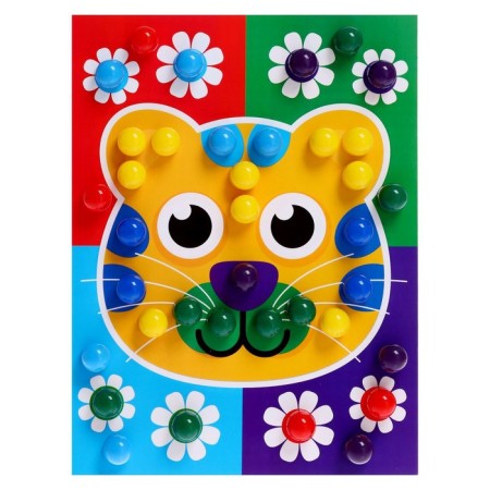 Mosaic is round, 60 elements with cards, 6 colors-5
